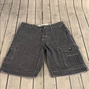 Marc Ecko Cut and Sew Gray Cargo Shorts Size 30